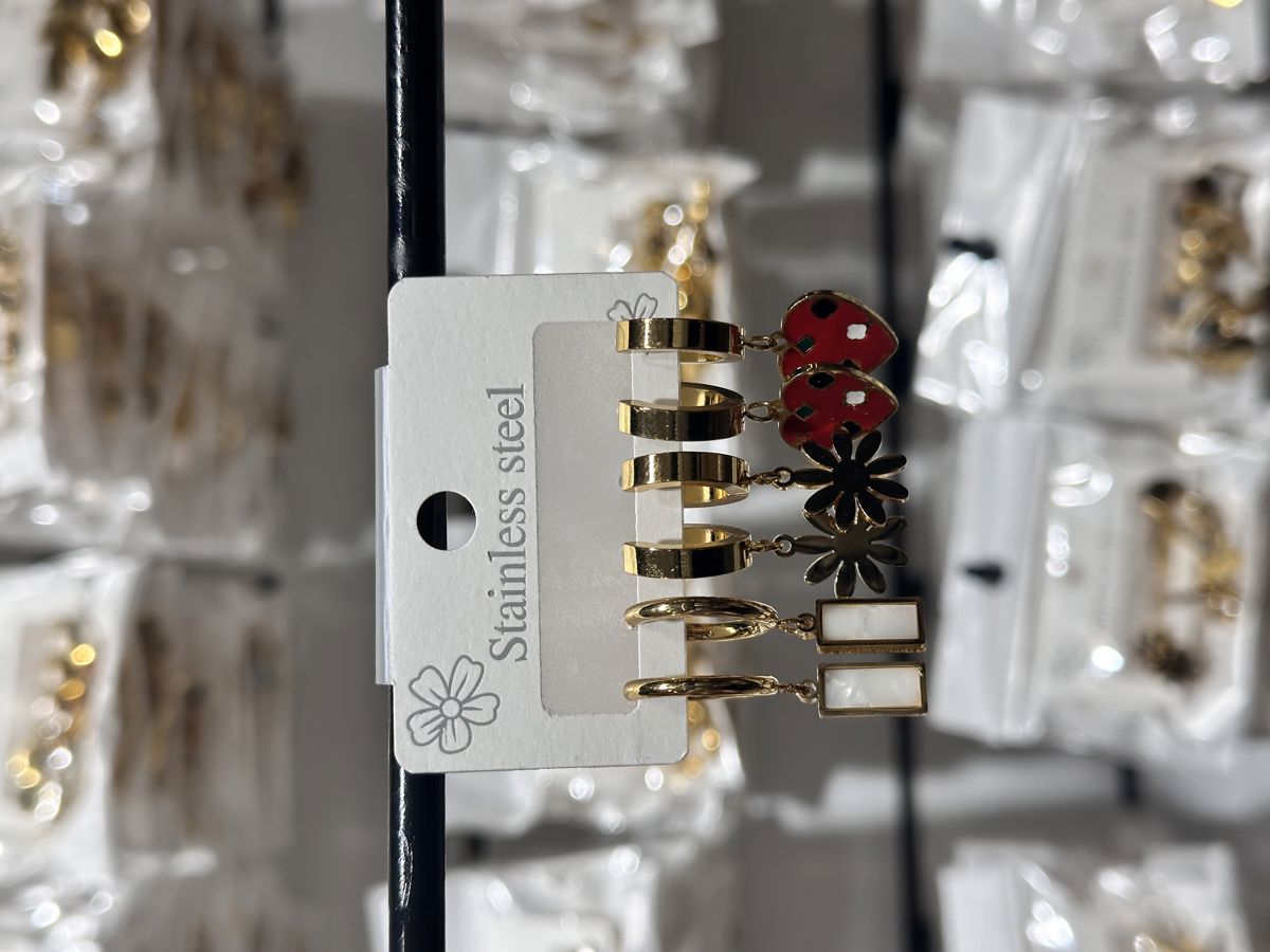 6’lı kombin çelik küpe