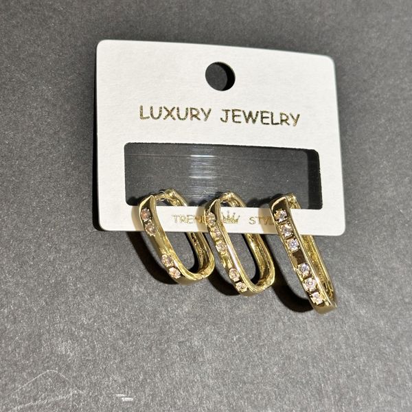 3’lü zirkon küpe