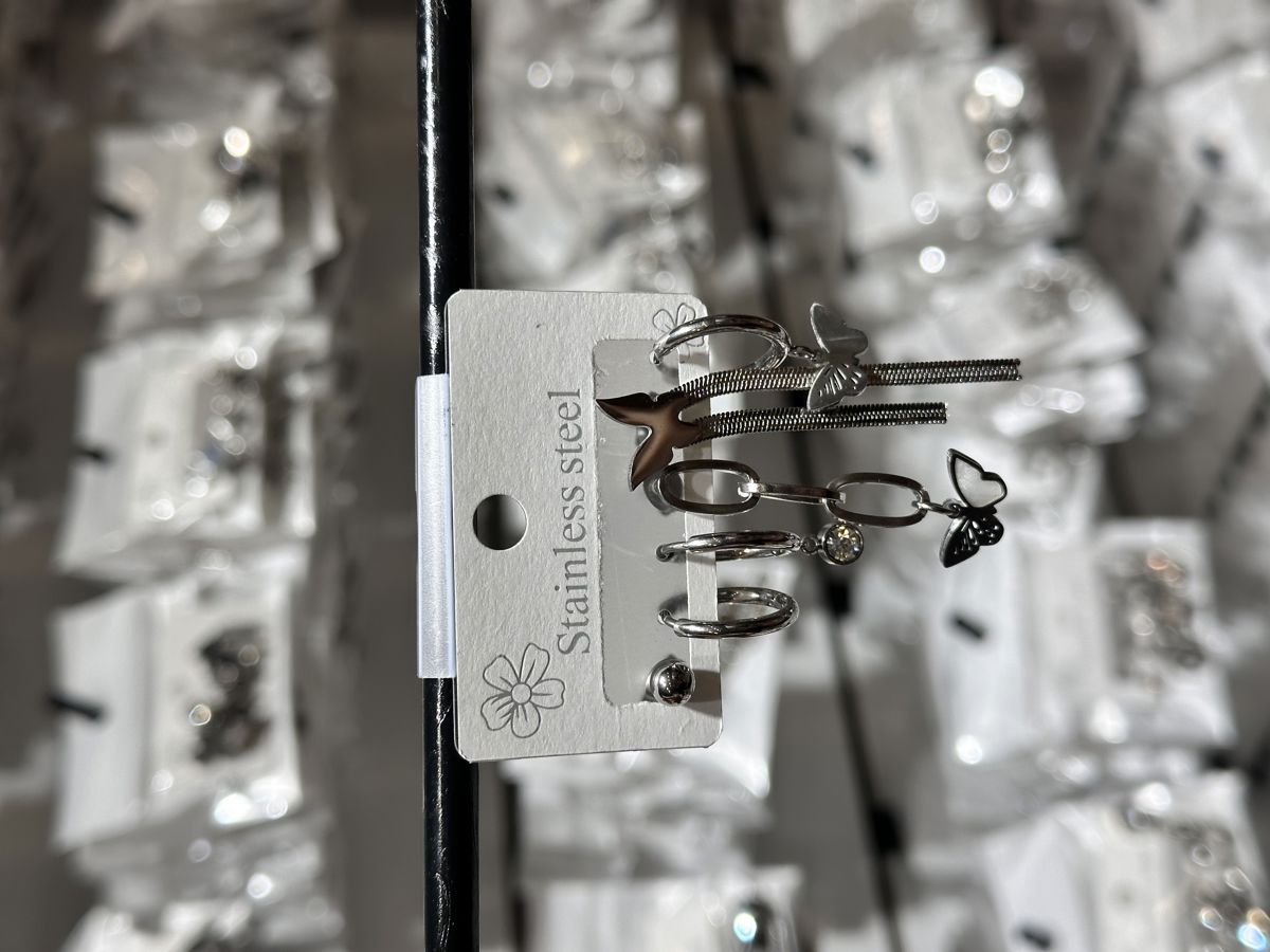 6’lı kombin çelik küpe