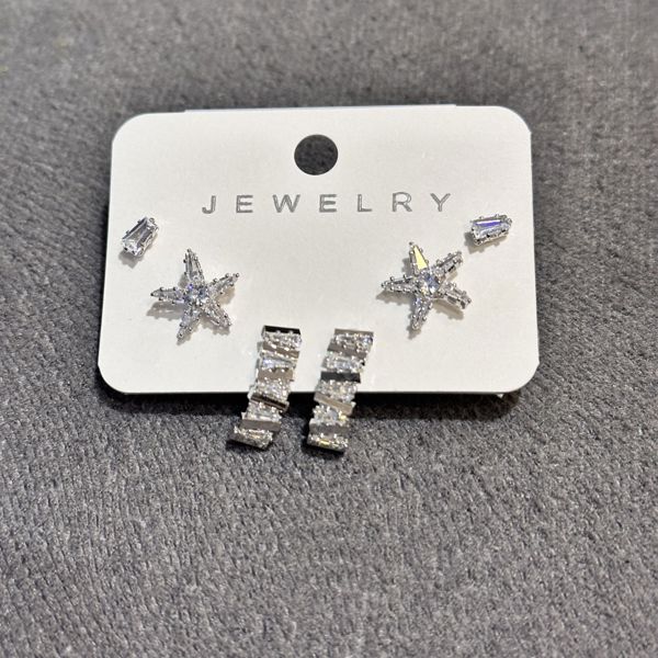 6’lı zirkon kombin küpe