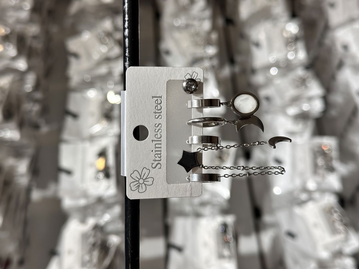 6’lı kombin çelik küpe