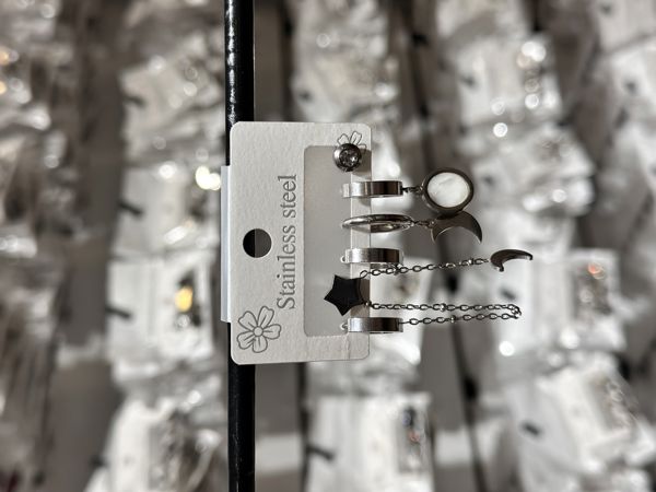 6’lı kombin çelik küpe