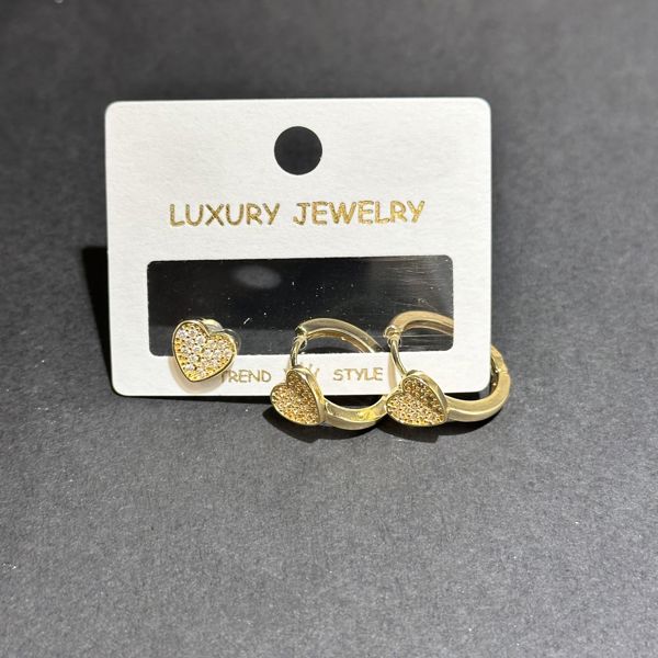 3’lü zirkon küpe