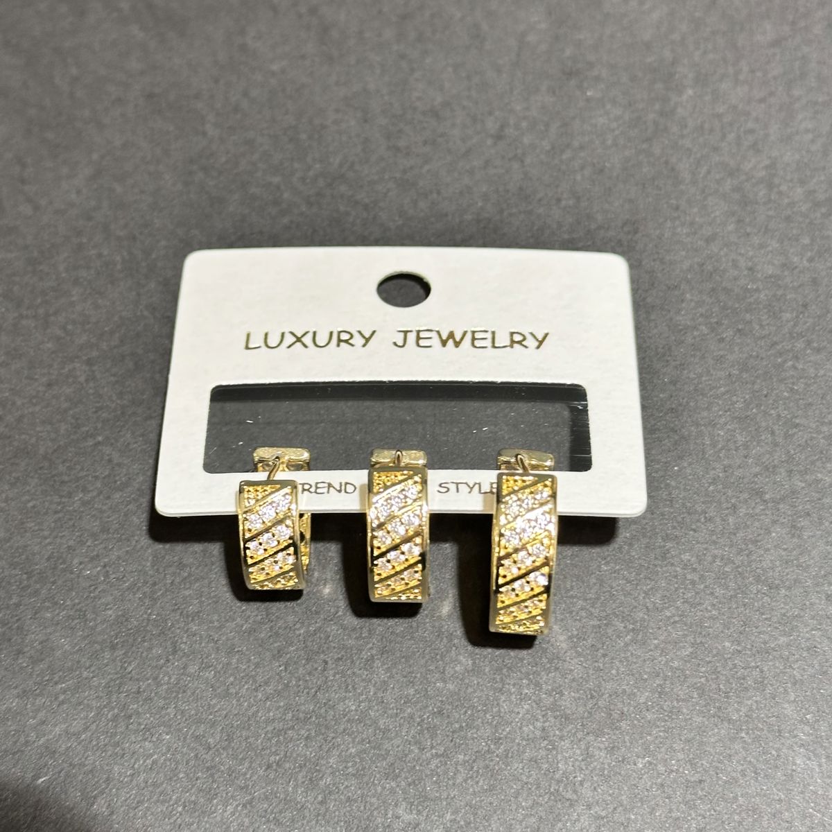 3’lü zirkon küpe