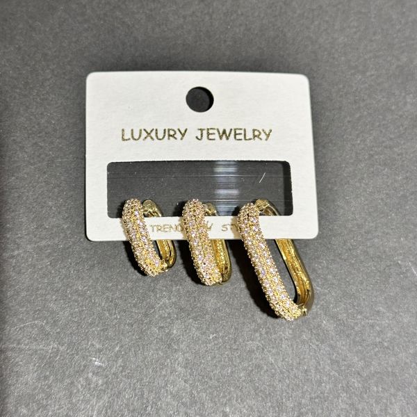 3’lü zirkon küpe