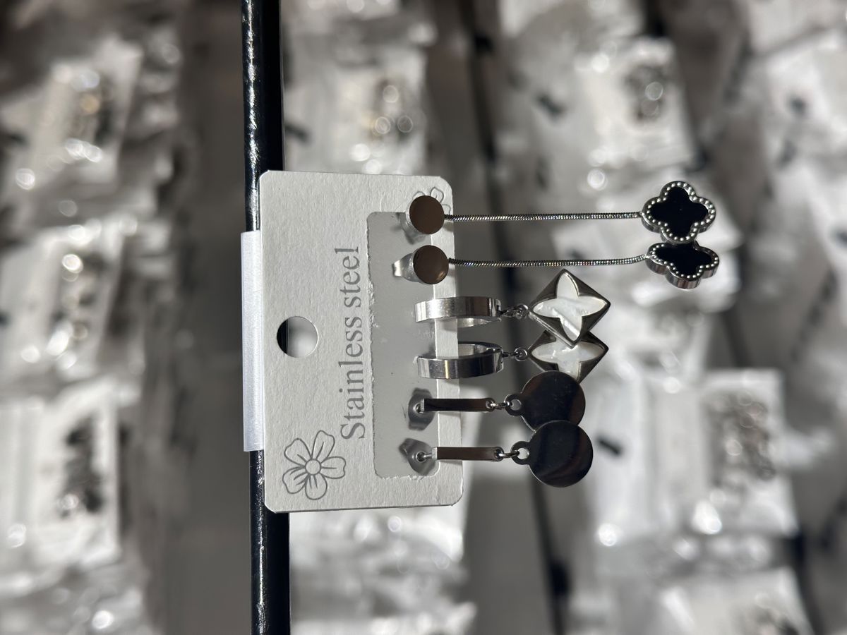 6’lı kombin çelik küpe