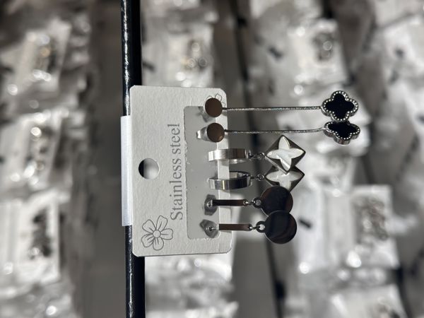 6’lı kombin çelik küpe