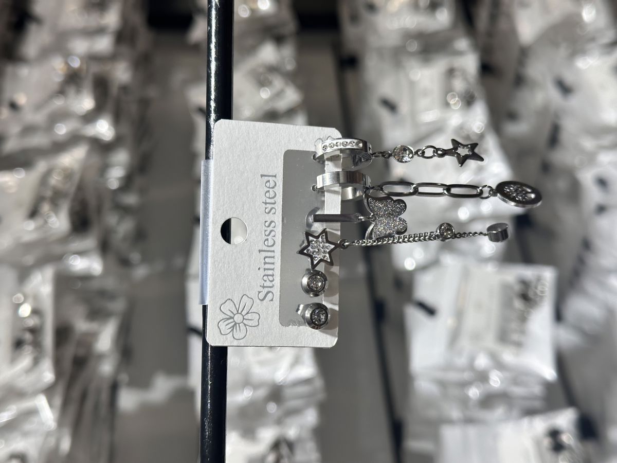 6’lı kombin çelik küpe