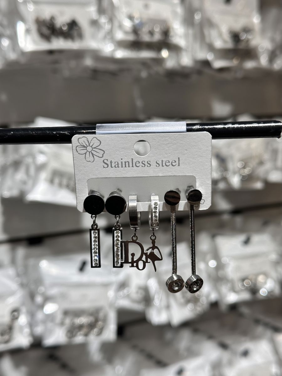 6’lı kombin çelik küpe