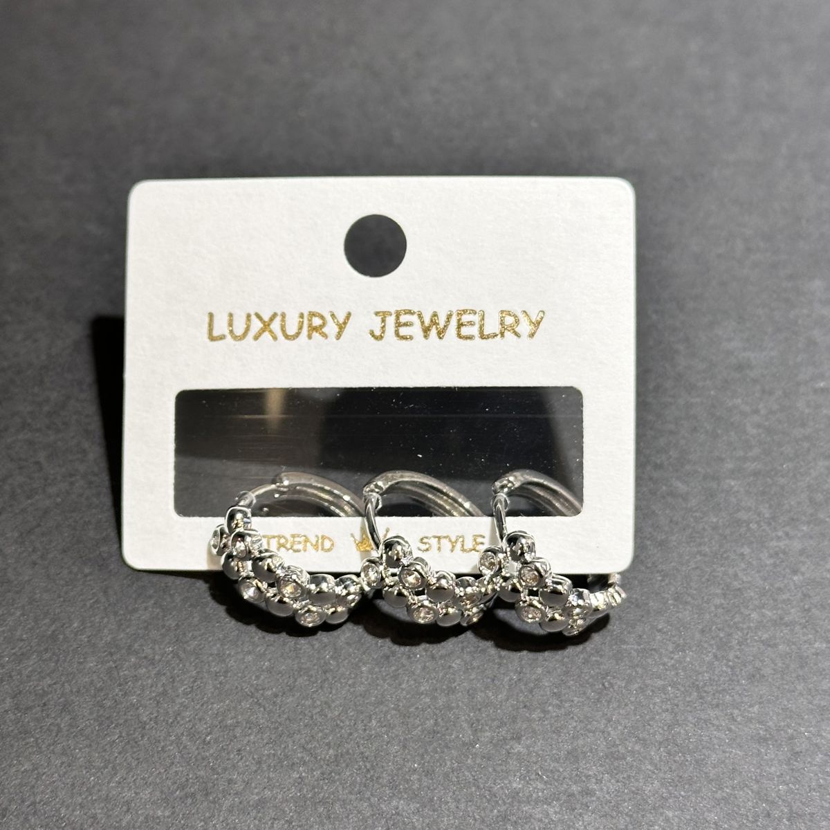 3’lü zirkon küpe