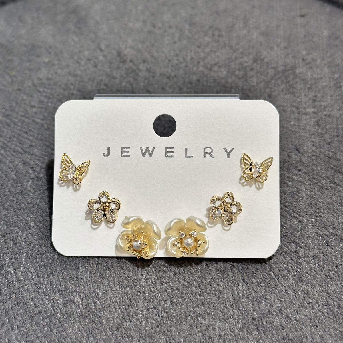 6’lı zirkon kombin küpe