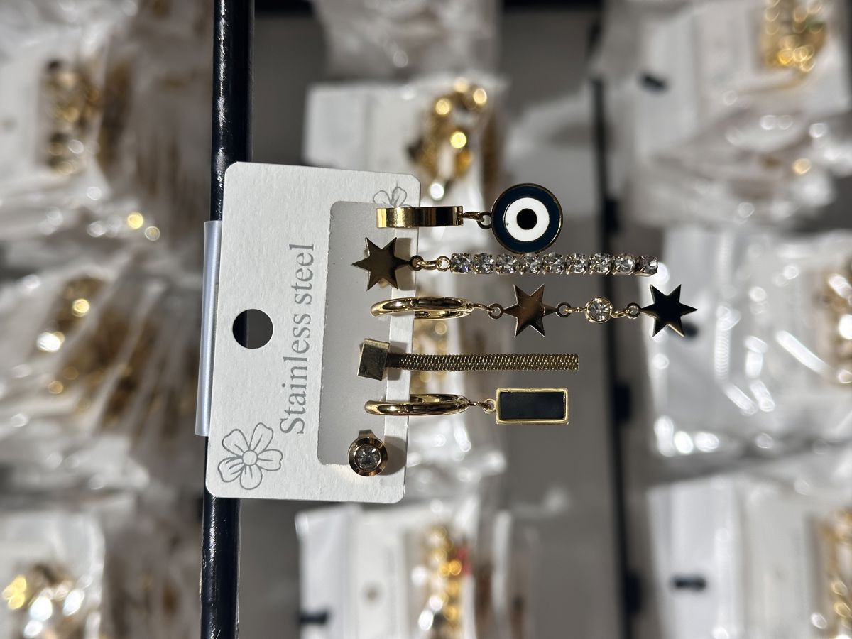 6’lı kombin çelik küpe