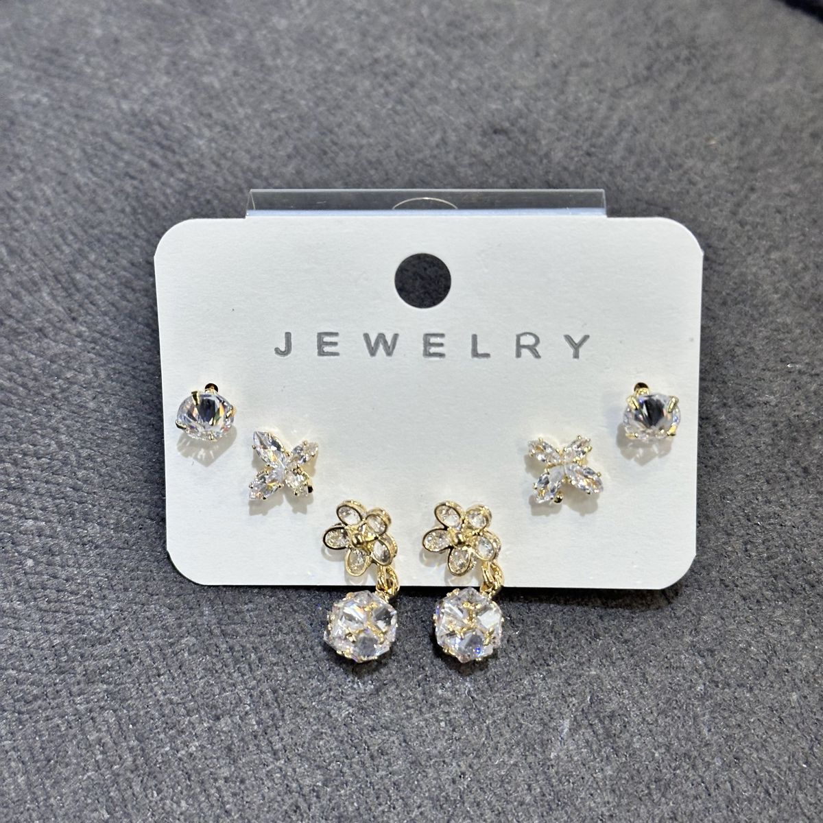 6’lı zirkon kombin küpe