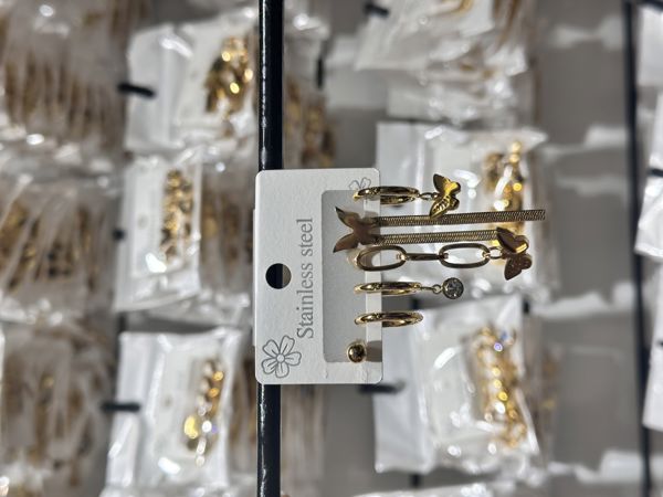 6’lı kombin çelik küpe