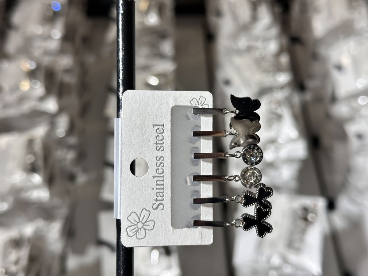 6’lı kombin çelik küpe