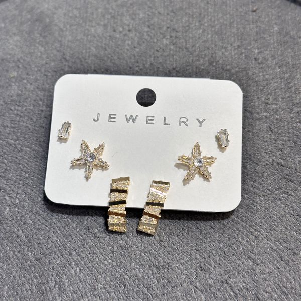 6’lı zirkon kombin küpe