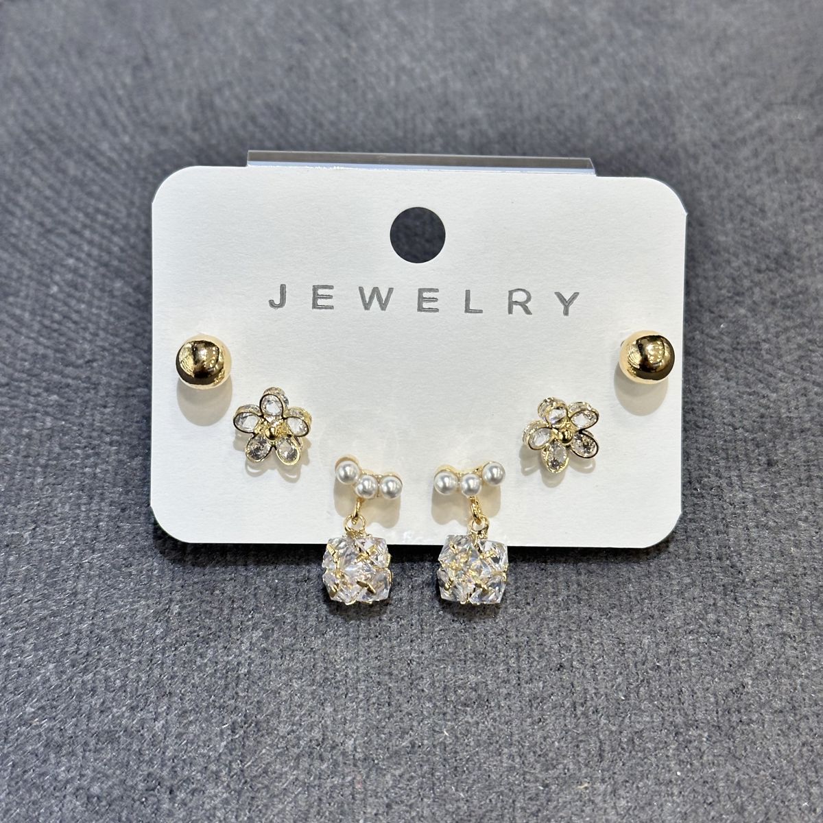 6’lı zirkon kombin küpe