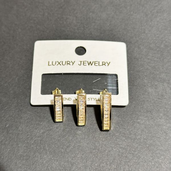 3’lü zirkon küpe