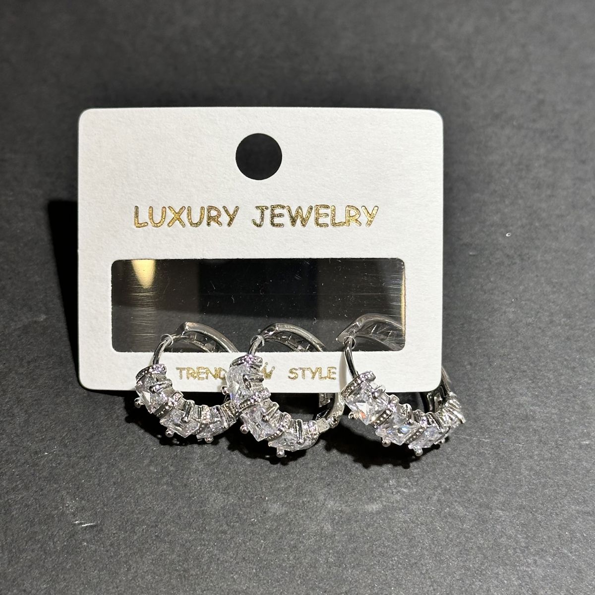 3’lü zirkon küpe