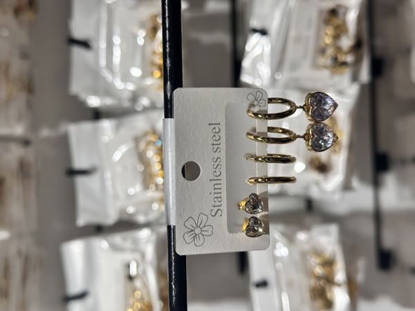 6’lı kombin çelik küpe