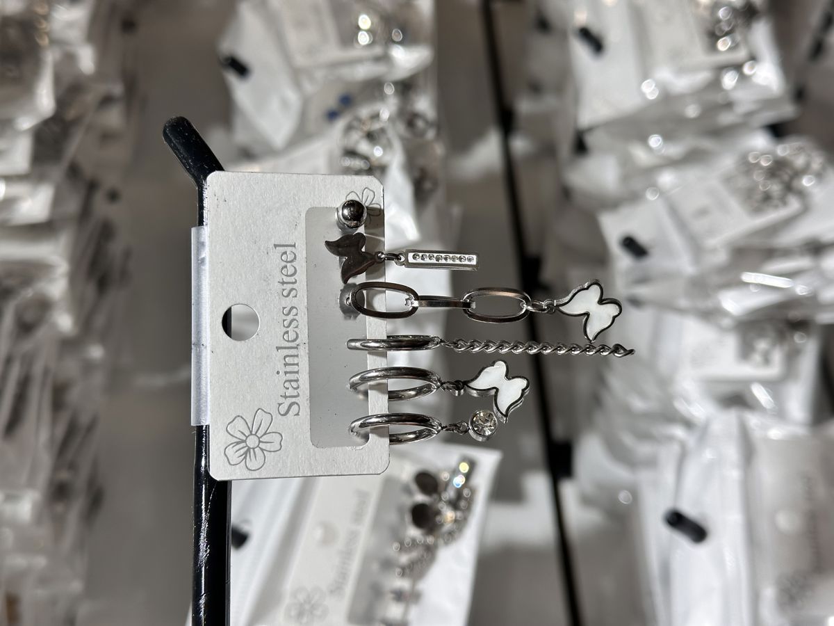 6’lı kombin çelik küpe