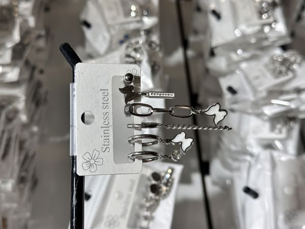 6’lı kombin çelik küpe