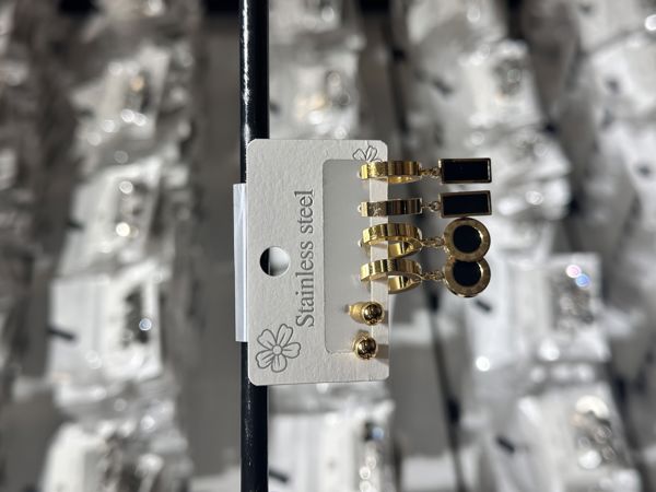 6’lı kombin çelik küpe