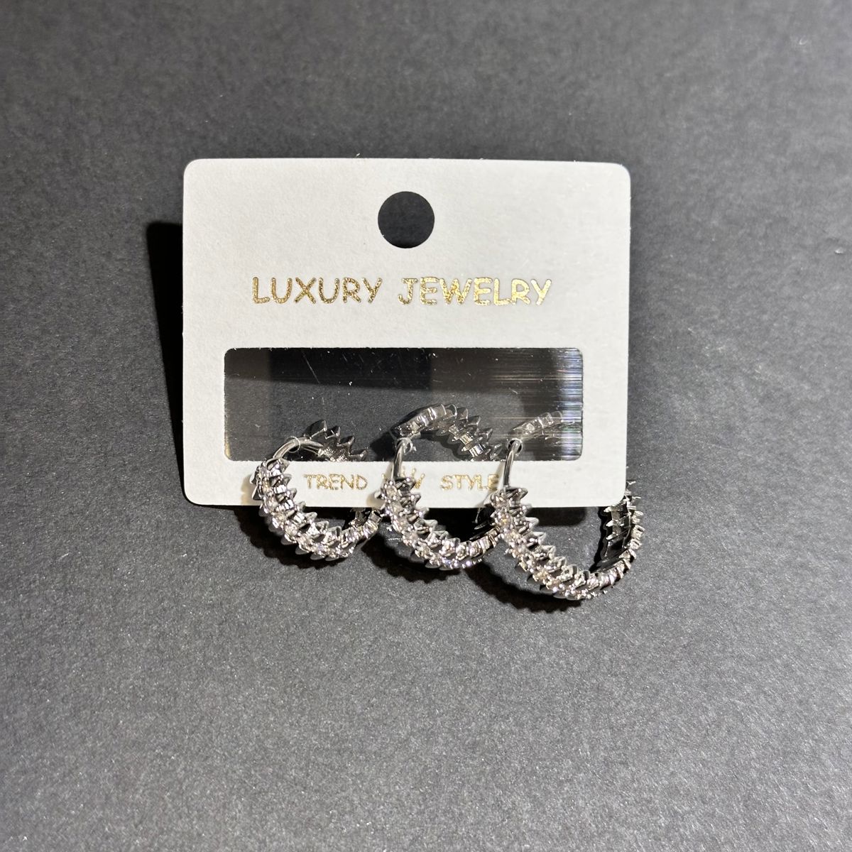 3’lü zirkon küpe