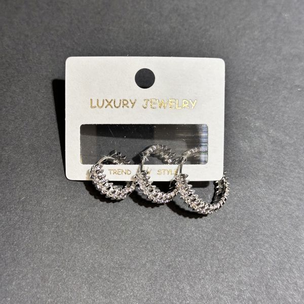 3’lü zirkon küpe