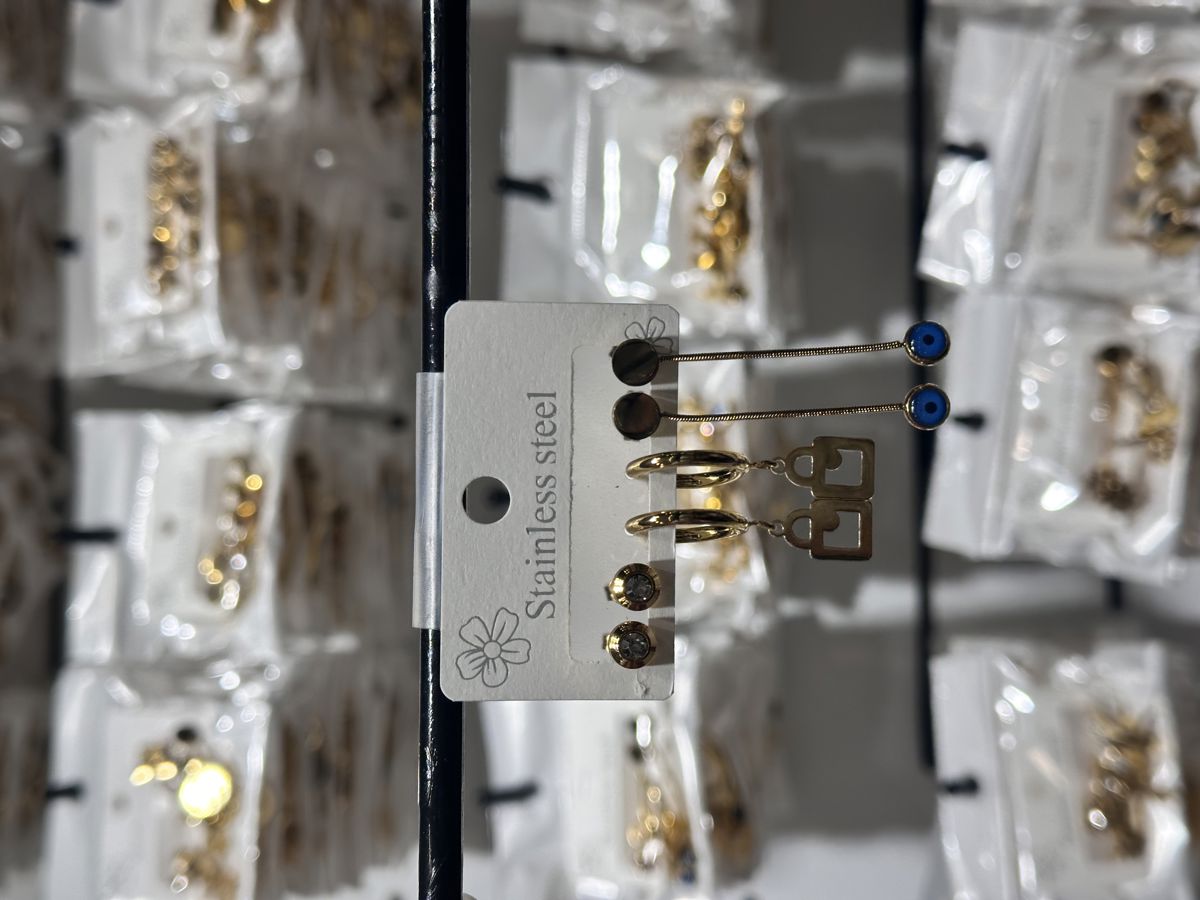 6’lı kombin çelik küpe