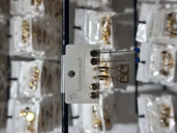 6’lı kombin çelik küpe