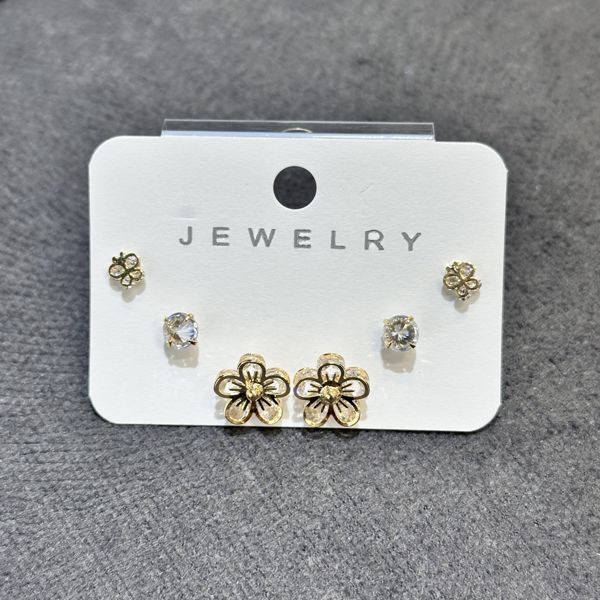 6’lı zirkon kombin küpe