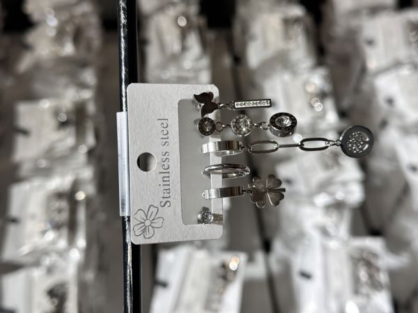 6’lı kombin çelik küpe