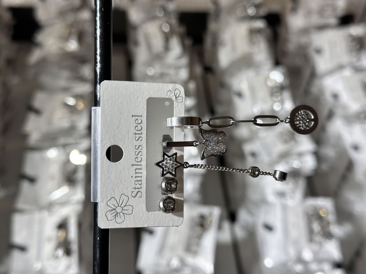 6’lı kombin çelik küpe