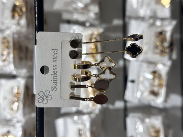 6’lı kombin çelik küpe