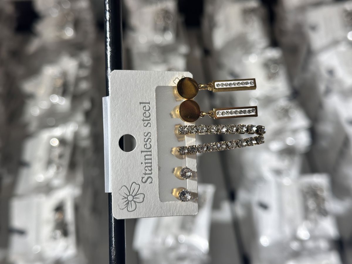 6’lı kombin çelik küpe