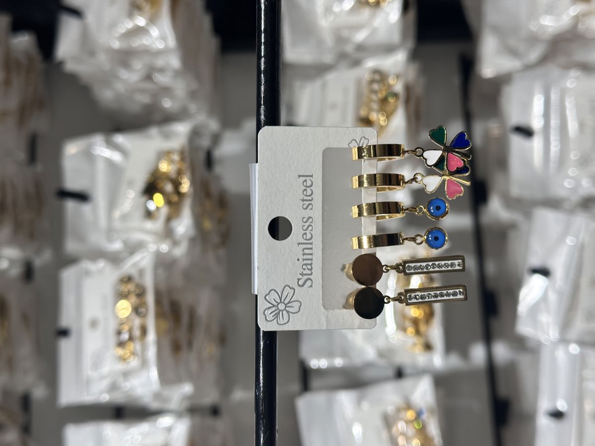 6’lı kombin çelik küpe