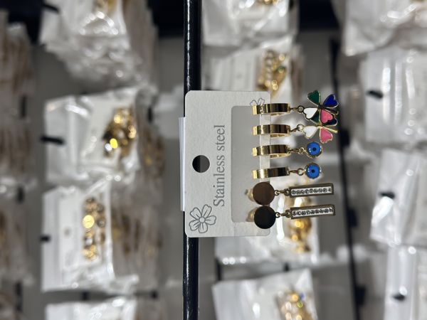 6’lı kombin çelik küpe