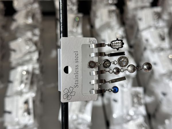 6’lı kombin çelik küpe