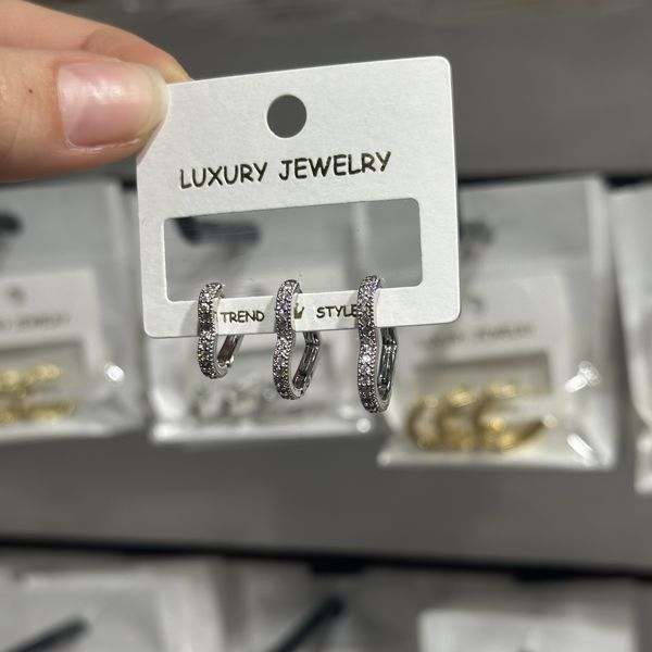 3’lü zirkon küpe