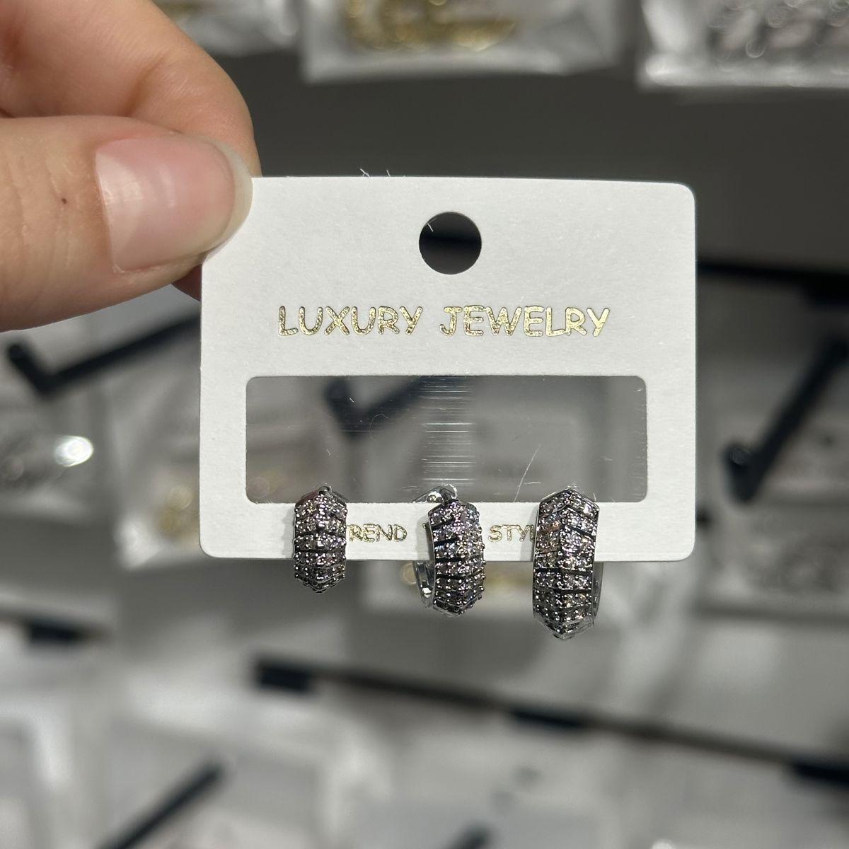 3’lü zirkon küpe