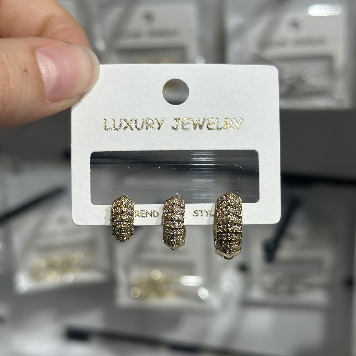 3’lü zirkon küpe