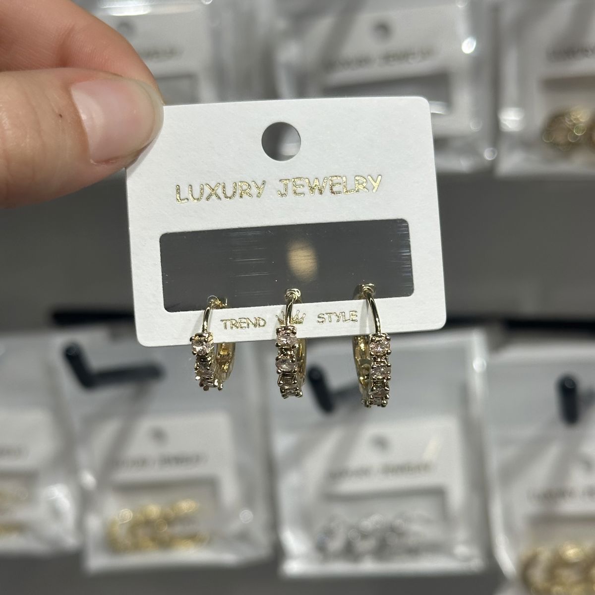 3’lü zirkon küpe