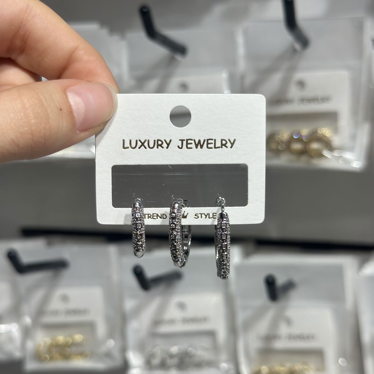 3’lü zirkon küpe