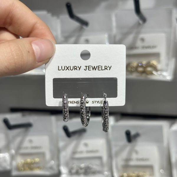 3’lü zirkon küpe