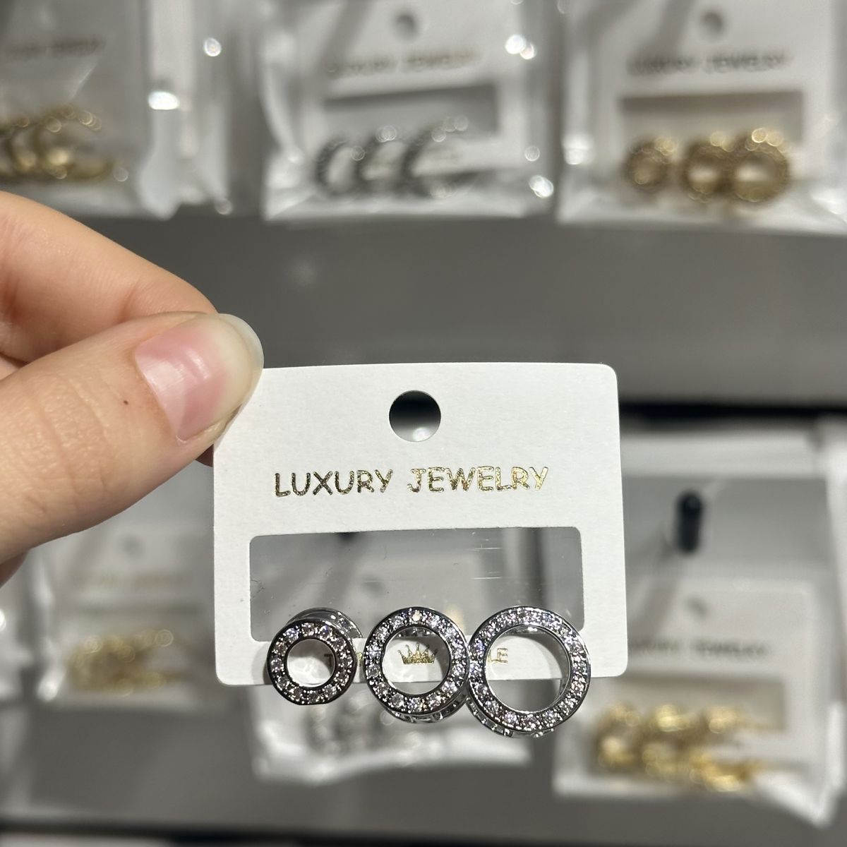 3’lü zirkon küpe