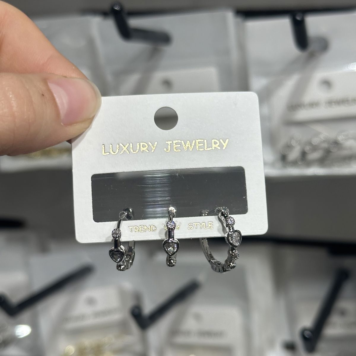 3’lü zirkon küpe