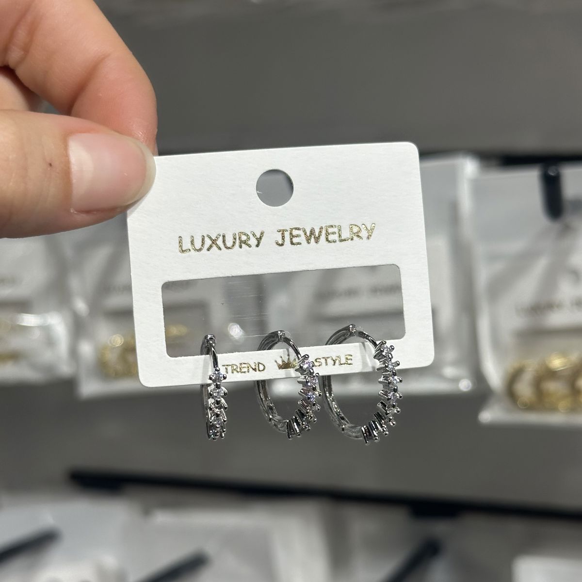 3’lü zirkon küpe