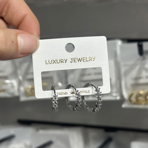 3’lü zirkon küpe