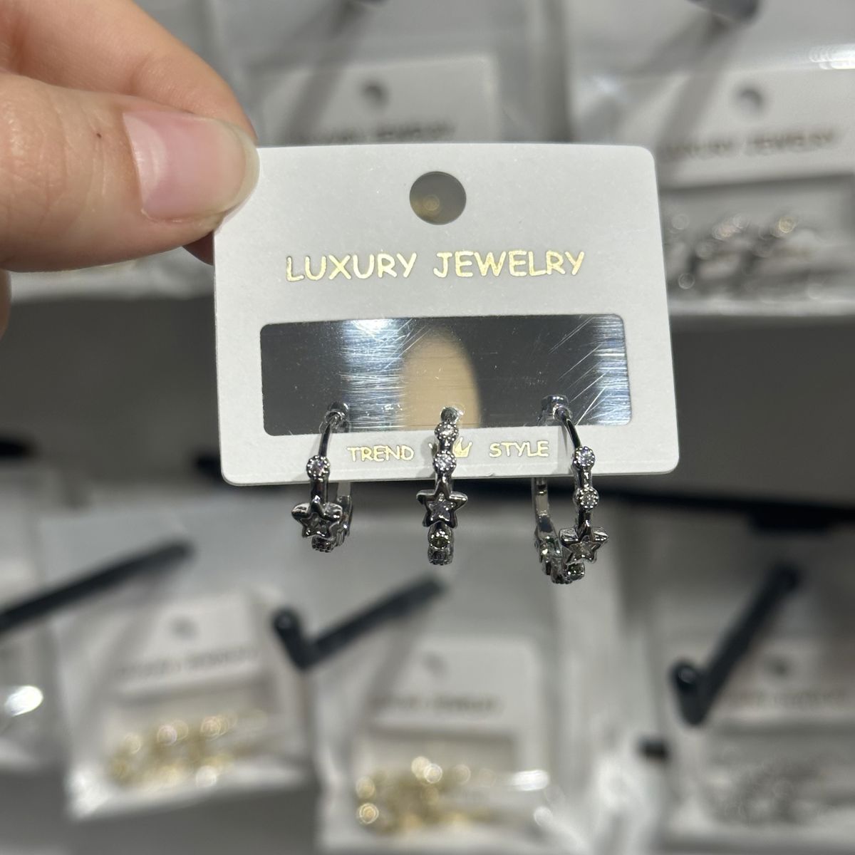 3’lü zirkon küpe